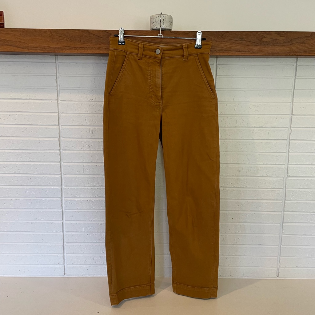 Everlane Utility Pant Tan/Mustard High-Waisted Size 00